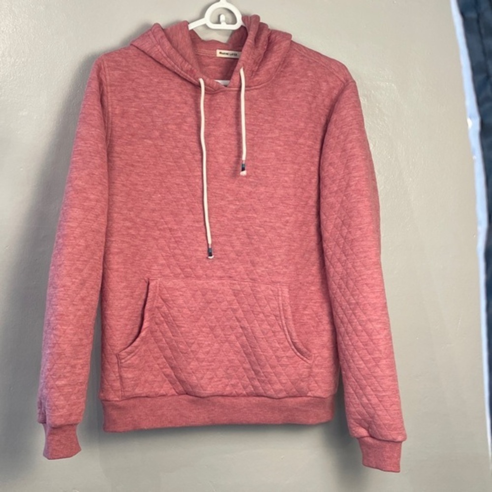 Marine Layer Womens Quilted Pink Hoodie Size Medium